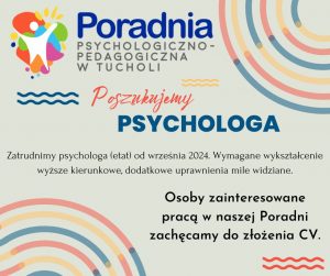 Read more about the article Zatrudnimy psychologa na etat od września 2024