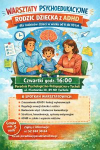 Read more about the article Warsztaty psychoedukacyjne: „Rodzic dziecka z ADHD”