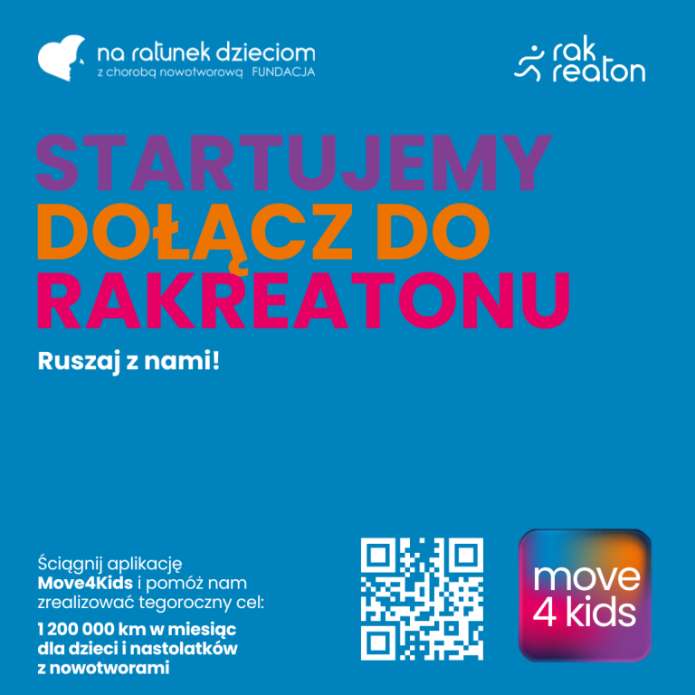Ruszaj z nami! Zbieramy 1,2 miliona kilometrów dla dzieci i nastolatków z chorobami nowotworowymi